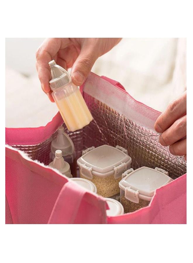 Meetion 4 قطع من زجاجات الصلصة البلاستيكية الصغيرة وعلب التوابل وعلب صلصة السلطة المحمولة للاستخدام الخارجي وعلبة التوابل للشواء وأداة المطبخ - Image 2