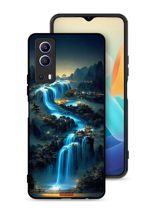 Tolwak Vivo Y72 5G Protective Case Cover Waterfall Art - Image 1