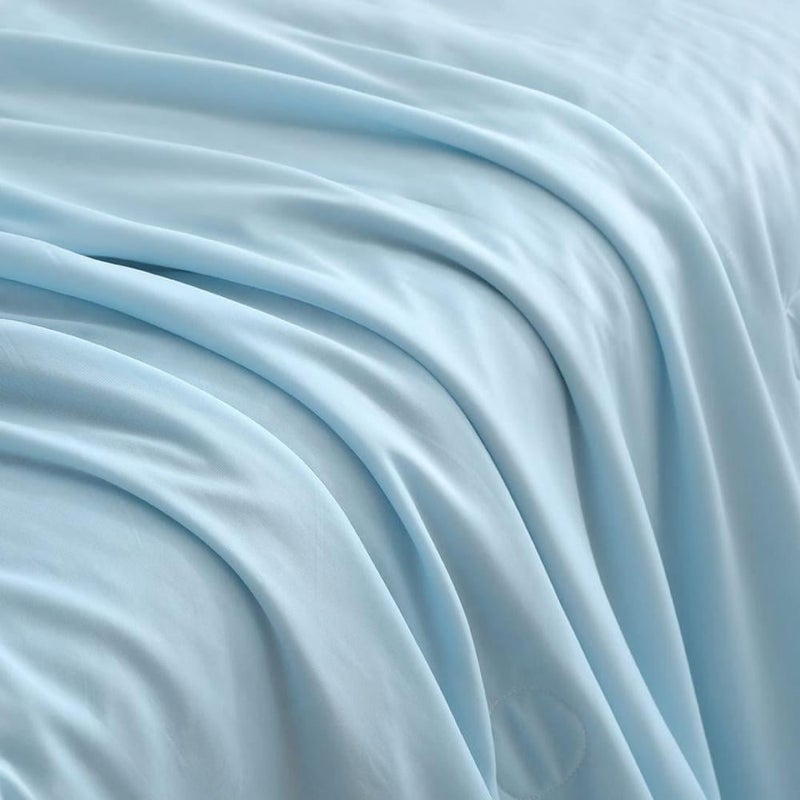 Melen Cold Blanket with Amazing and Durable Cooling Technology - Double Size - Sky Blue - Gray - Image 5