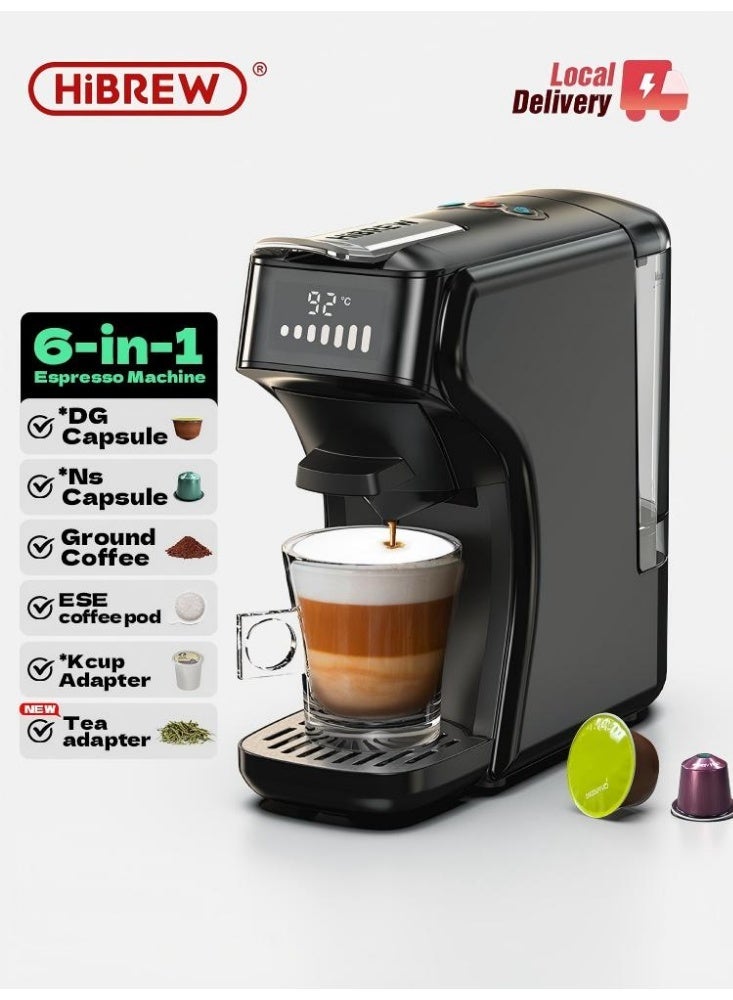 HiBREW Capsule Coffee Machine 6 In 1 Hot/Cold Multiple Espresso Cafetera Cappuccino Coffee Maker Dolce Gusto Nespresso Powder H1B - Image 1