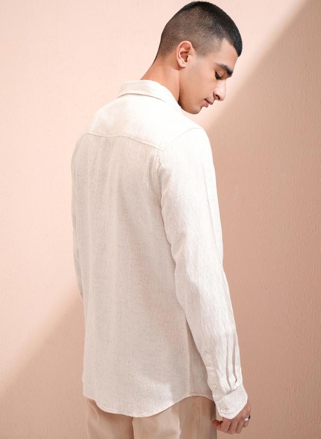 HIGHLANDER Textured Regular Fit Collared Shirt - Image 3