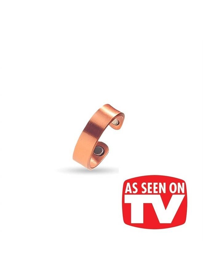 EARTH THERAPY - , The Original Pure Copper Magnetic Ring for Men and Women - Adjustable Sizing - Image 1