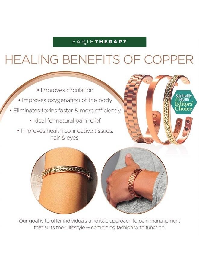 EARTH THERAPY - , The Original Pure Copper Magnetic Ring for Men and Women - Adjustable Sizing - Image 1