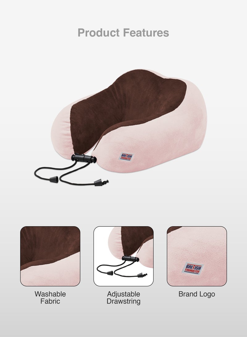BRITISH TOURISTER Travel Pillow, Memory Foam, Airplane Neck Pillow Rose - Image 3