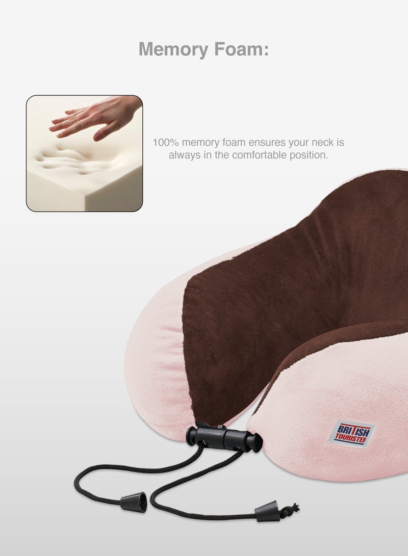 BRITISH TOURISTER Travel Pillow, Memory Foam, Airplane Neck Pillow Rose - Image 2