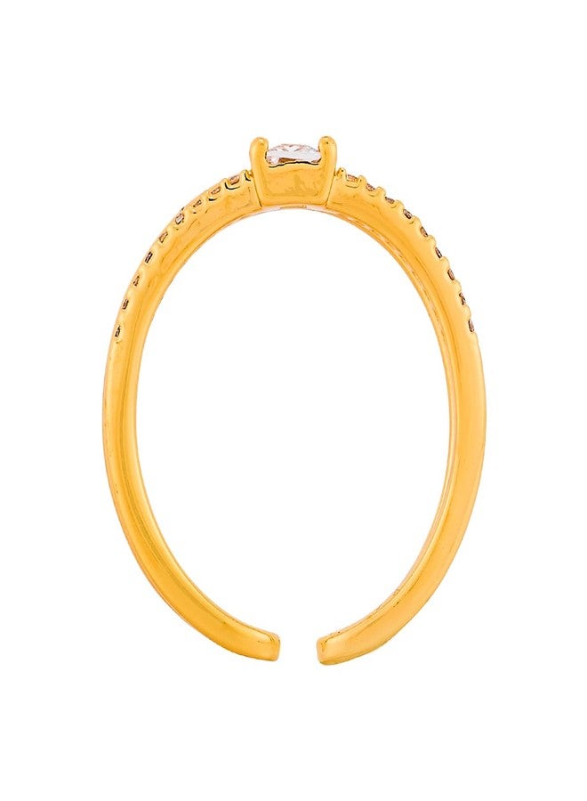 KUSHAL'S Fashion Jewellery White Gold Polished Copper Trendy Zircon Finger ring, Best for Casual Wear & Special Occasion - 455129 - Image 1