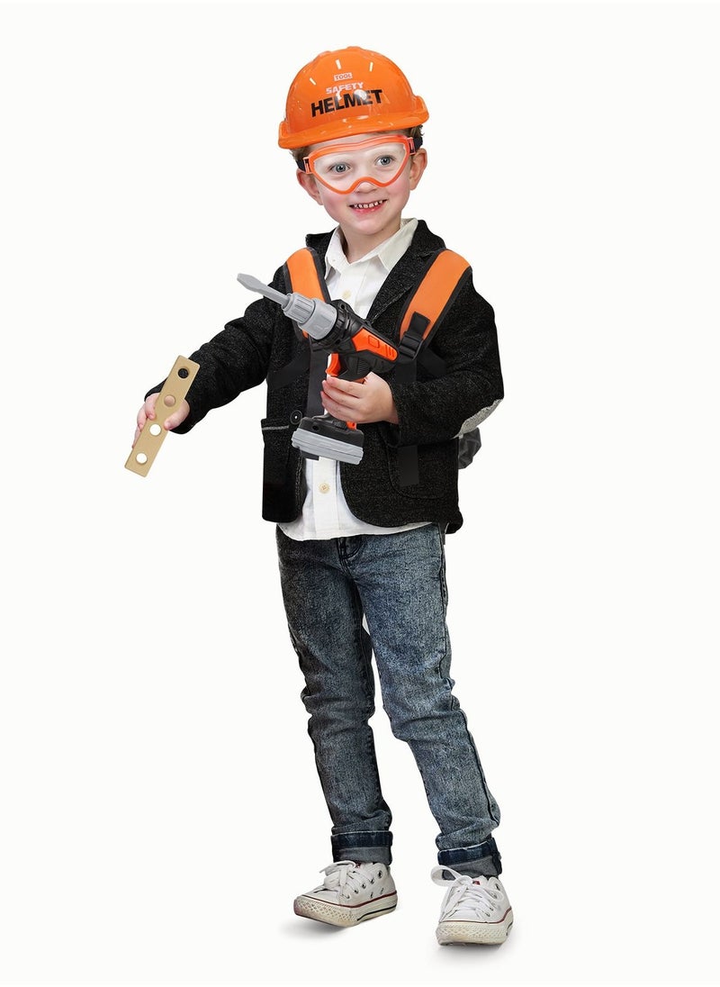 ASIV - Kids Toolbox with Electric Toy Drill Angle Grinder Various Toy Tools Pretend Play Tools Toys Suitable for 3 4 5 6 7 8 9 10+ - Image 1
