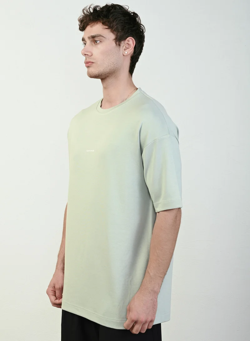 Marrakech Short Sleeves Round Neck T-Shirt for Men – Light Green