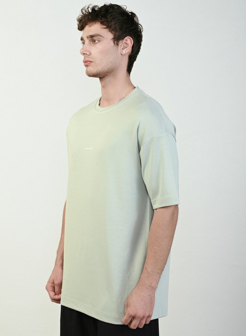 Marrakech Short Sleeves Round Neck T-Shirt for Men – Light Green - Image 2
