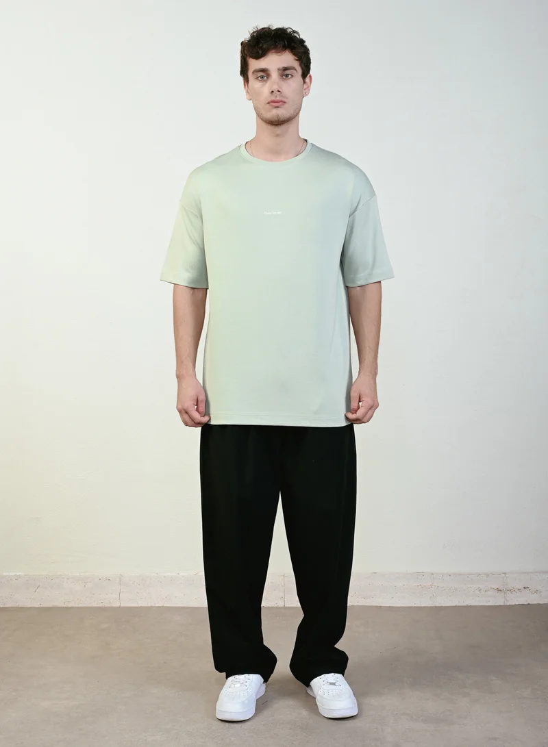 Marrakech Short Sleeves Round Neck T-Shirt for Men – Light Green