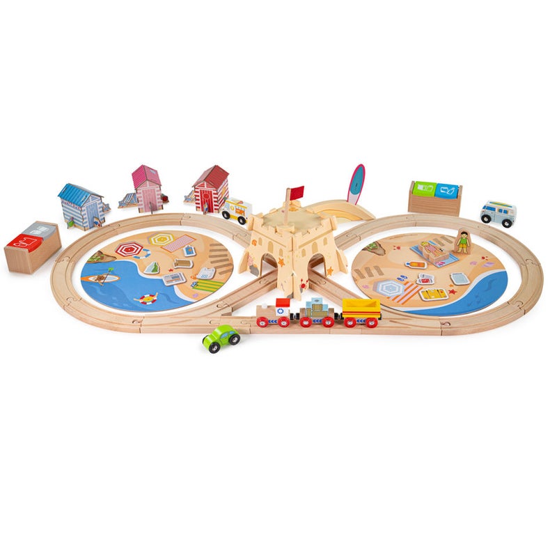 BIGJIGS Coastal Clean Up Train Set Bjt073