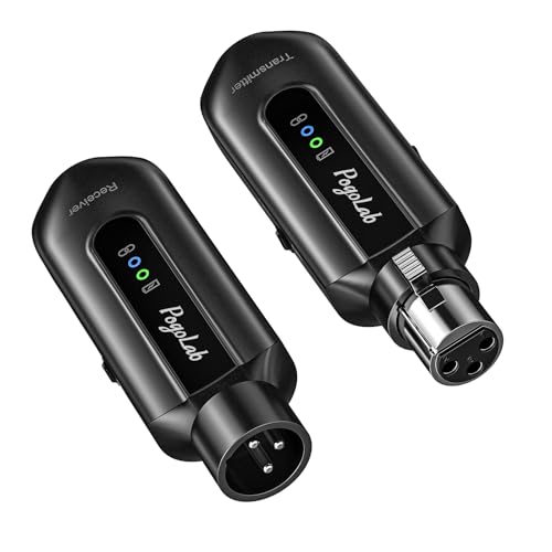 POGOLAB Wireless Microphone Transmitter Receiver 2.4Ghz, Wireless XLR Microphone System, Rechargeable Mic Adapter for Audio Mixer, Dynamic Mic, 48V Phantom Power for Condenser Mic - Image 1