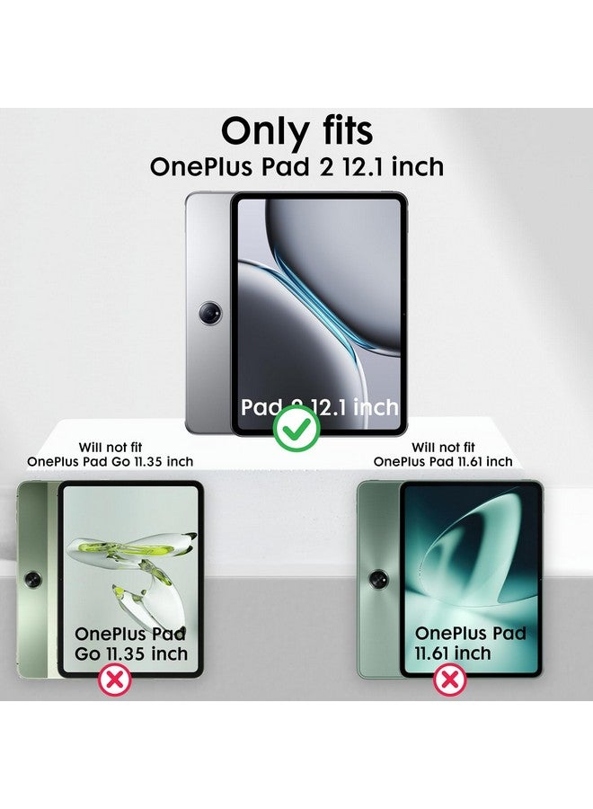 روبوستريون جراب Robustrion Cover Case لجهاز OnePlus Pad 2 مقاس 12.1 بوصة، جراب بنمط غزال لجهاز OnePlus Pad 2 مع حامل قلم مقاس 12.1 بوصة [دعم السكون التلقائي] - أسود - Image 2