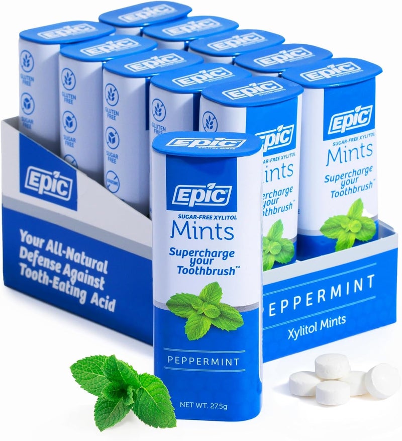 Epic Dental Xylitol Mints Peppermint Flavor - Pack of 10 - Image 1