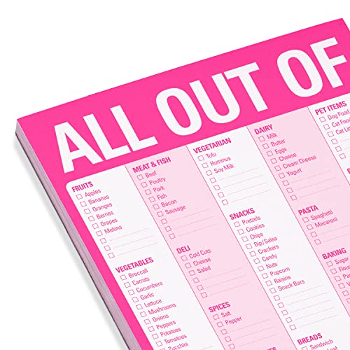 Knock Knock All Out Of Pad Grocery List Note Pad, 6 x 9-inches (Pink) - Image 3