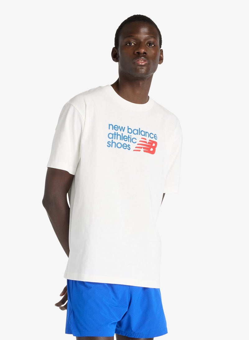 New Balance Athletics Relaxed Premium Chest Logo T-Shirt - Image 1