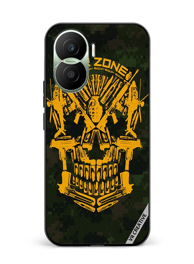 VR CREATIVE Protective Case Cover For Honor Play7T Pro Skull Design Multicolour - Image 1