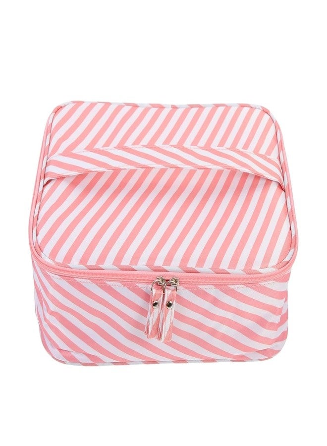 Sakuya Makeup Pouch - Travel Bag Organizer | Toiletry Bag for Men & Women | Portable Makeup Kit Storage Box (Pink) - Image 1