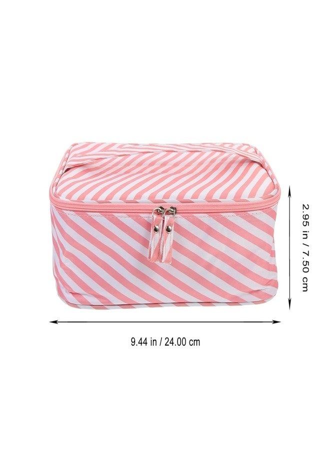 Sakuya Makeup Pouch - Travel Bag Organizer | Toiletry Bag for Men & Women | Portable Makeup Kit Storage Box (Pink) - Image 2