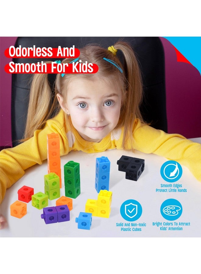SpriteGru مكعبات سبرايت غرو الرياضية، مجموعة من 100 مكعب رياضي تفاعلي للتوصيل والعد، كتل قابلة للتوصيل للتعليم المبكر والبناء، لعبة تعليمية لرياض الأطفال، الحضانة، التعليم المنزلي - Image 3