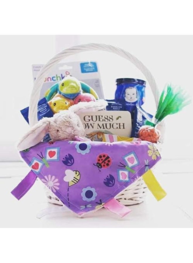 The Learning Lovey Baby Jack & Co 8x8â€ Garden Flowers Bugs, Butterflies and Bees Lovey Tag Toy - Crinkle Toy for Developing 5 Senses - Soother - Learn Shapes & Colors - Travel Gift - BPA Free w/Stroller Clip - Image 4