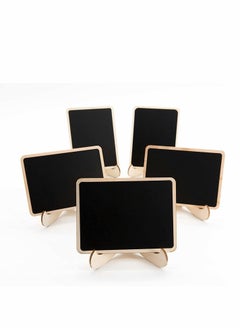 Y&D 10 Pack Mini Chalkboards Signs with Easel Stand, Small Rectangle Blackboard, Wood Place Cards for Weddings, Birthday Parties, Message Board and Event Decoration  - Image 2