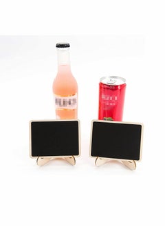 Y&D 10 Pack Mini Chalkboards Signs with Easel Stand, Small Rectangle Blackboard, Wood Place Cards for Weddings, Birthday Parties, Message Board and Event Decoration  - Image 3