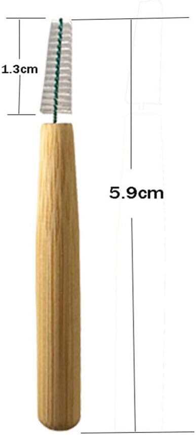 HEALLILY 30pcs Interdental Brushes with Bamboo Handle 10mm Between Teeth Toothbrush Oral Hygiene Cleaner Gingival Dental Floss Pick for Personal Health Care - Image 3