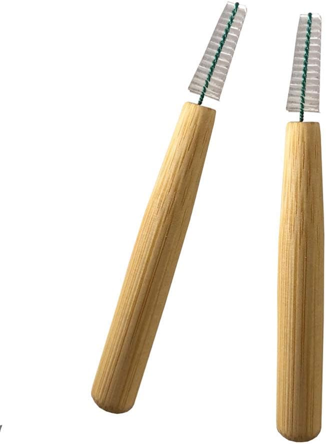 HEALLILY 30pcs Interdental Brushes with Bamboo Handle 10mm Between Teeth Toothbrush Oral Hygiene Cleaner Gingival Dental Floss Pick for Personal Health Care - Image 2