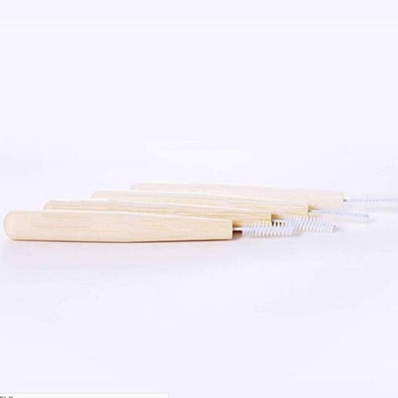 HEALLILY 30pcs Interdental Brushes with Bamboo Handle 10mm Between Teeth Toothbrush Oral Hygiene Cleaner Gingival Dental Floss Pick for Personal Health Care - Image 4