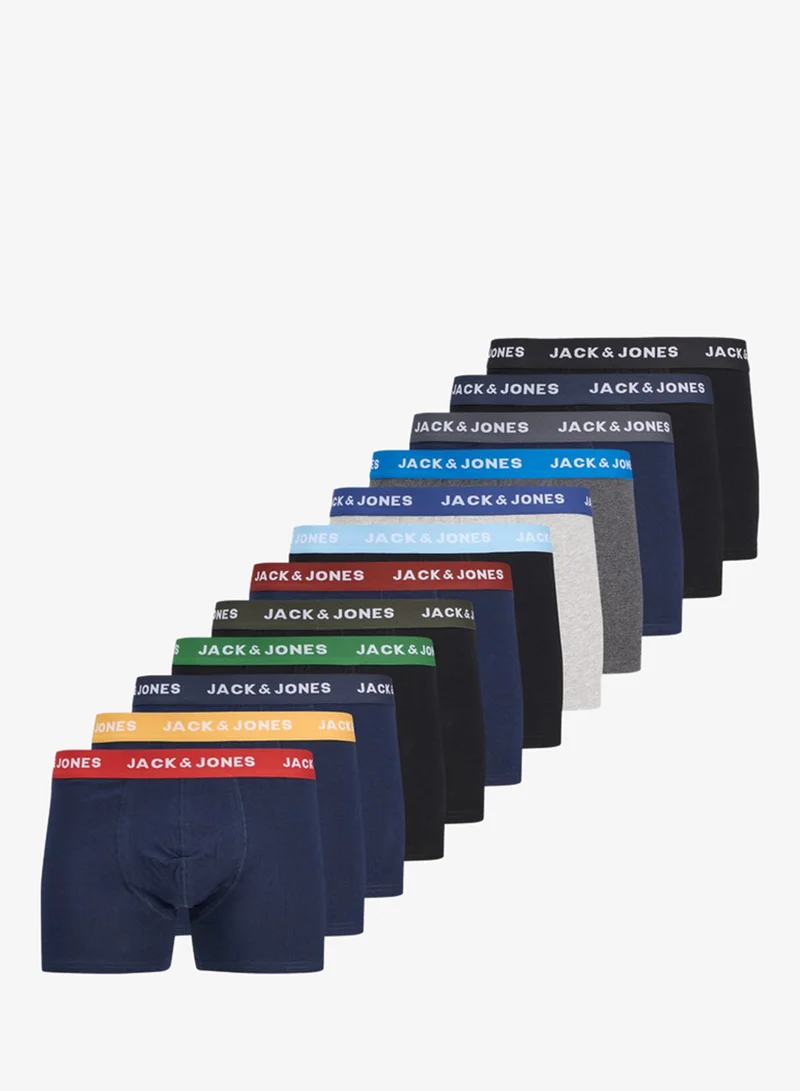 JACK & JONES 12 Pack Of Logo Band Trunks