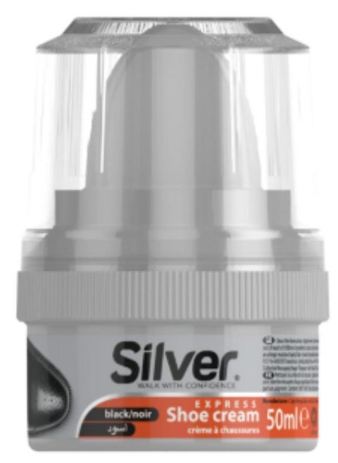 Cream polish for shoes and all types of leather, black, 50 ml.