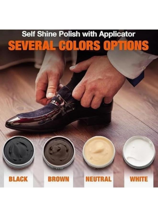 Silver - Cream polish for shoes and all types of leather, black, 50 ml. - Image 1