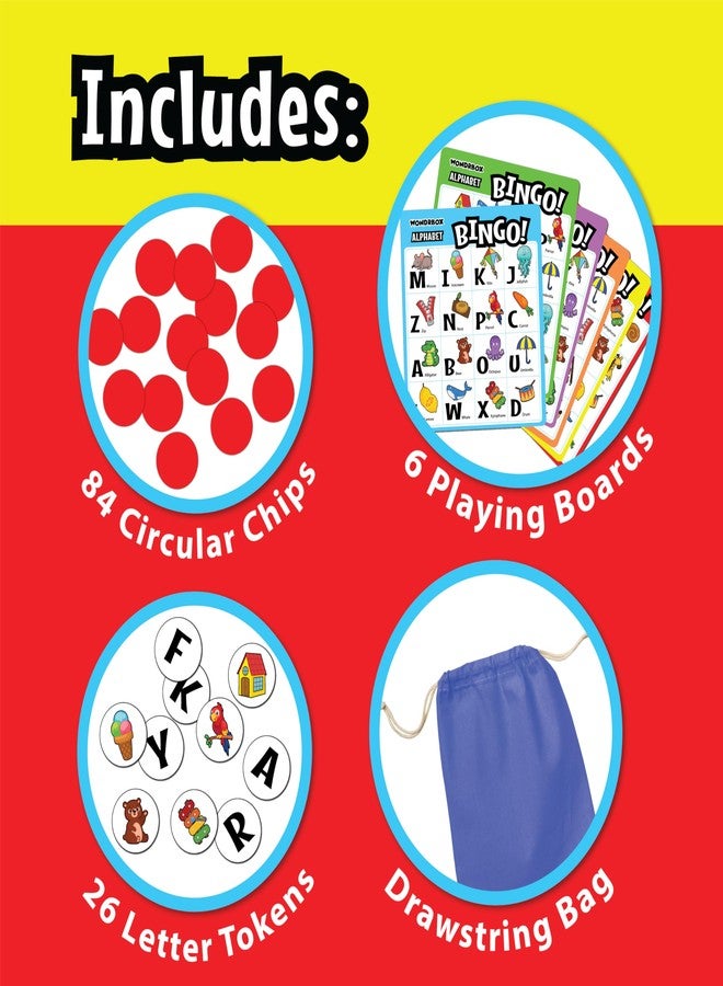 WONDRBOX Alphabet Bingo Board Game for Kids | Learn ABC Letters & Early Reading | Preschool & Kindergarten Learning Toy Age 2-5 | Birthday & Return Gift for Boys & Girls - Image 2