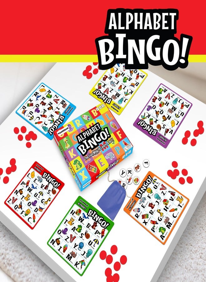 WONDRBOX Alphabet Bingo Board Game for Kids | Learn ABC Letters & Early Reading | Preschool & Kindergarten Learning Toy Age 2-5 | Birthday & Return Gift for Boys & Girls - Image 4