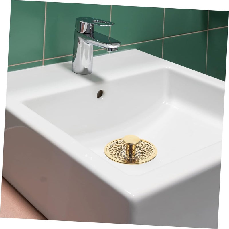 Brass Press Sink Drain Stopper 304 Anti-Clog Filter Universal Bathroom Drain Plug for Bathtub and Sink Easy Install Bathroom Accessories - Image 3