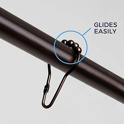 Maytex V-Hinged Glide Shower Curtain Hook, Oil Rubbed Bronze, 12 Pack - Image 3