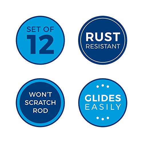 Maytex V-Hinged Glide Shower Curtain Hook, Oil Rubbed Bronze, 12 Pack - Image 5