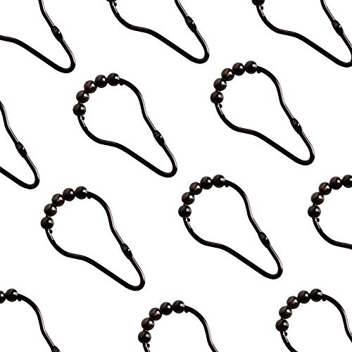 Maytex V-Hinged Glide Shower Curtain Hook, Oil Rubbed Bronze, 12 Pack - Image 4