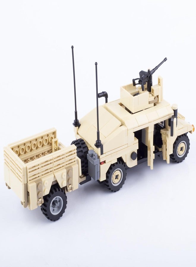 GeRRiT American Military Vehicle HMMWV Building Block(449 PCS),WW2 Military Historical Building Set,Toys Gifts for Kid and Adult Compatible with Lego., 66010 - Image 3