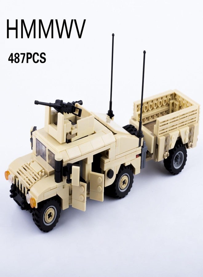 GeRRiT American Military Vehicle HMMWV Building Block(449 PCS),WW2 Military Historical Building Set,Toys Gifts for Kid and Adult Compatible with Lego., 66010 - Image 2