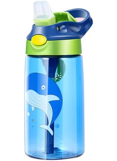 Gonice Gonice Kids Water Bottle Toddler Cup with Straw Spill Leakproof Durable Plastic Drinking Bottle for Children School and Sports  - Image 1