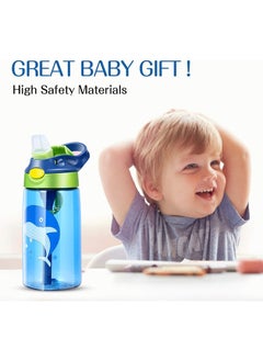 Gonice Gonice Kids Water Bottle Toddler Cup with Straw Spill Leakproof Durable Plastic Drinking Bottle for Children School and Sports  - Image 5