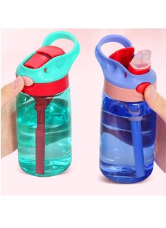 Gonice Gonice Kids Water Bottle Toddler Cup with Straw Spill Leakproof Durable Plastic Drinking Bottle for Children School and Sports  - Image 3