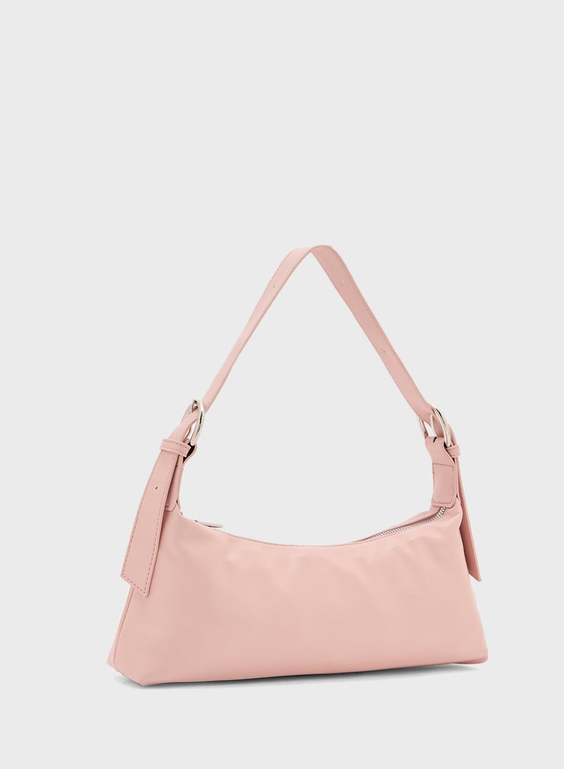 Ginger Metal Zip Detail Shoulder Bag - Image 3