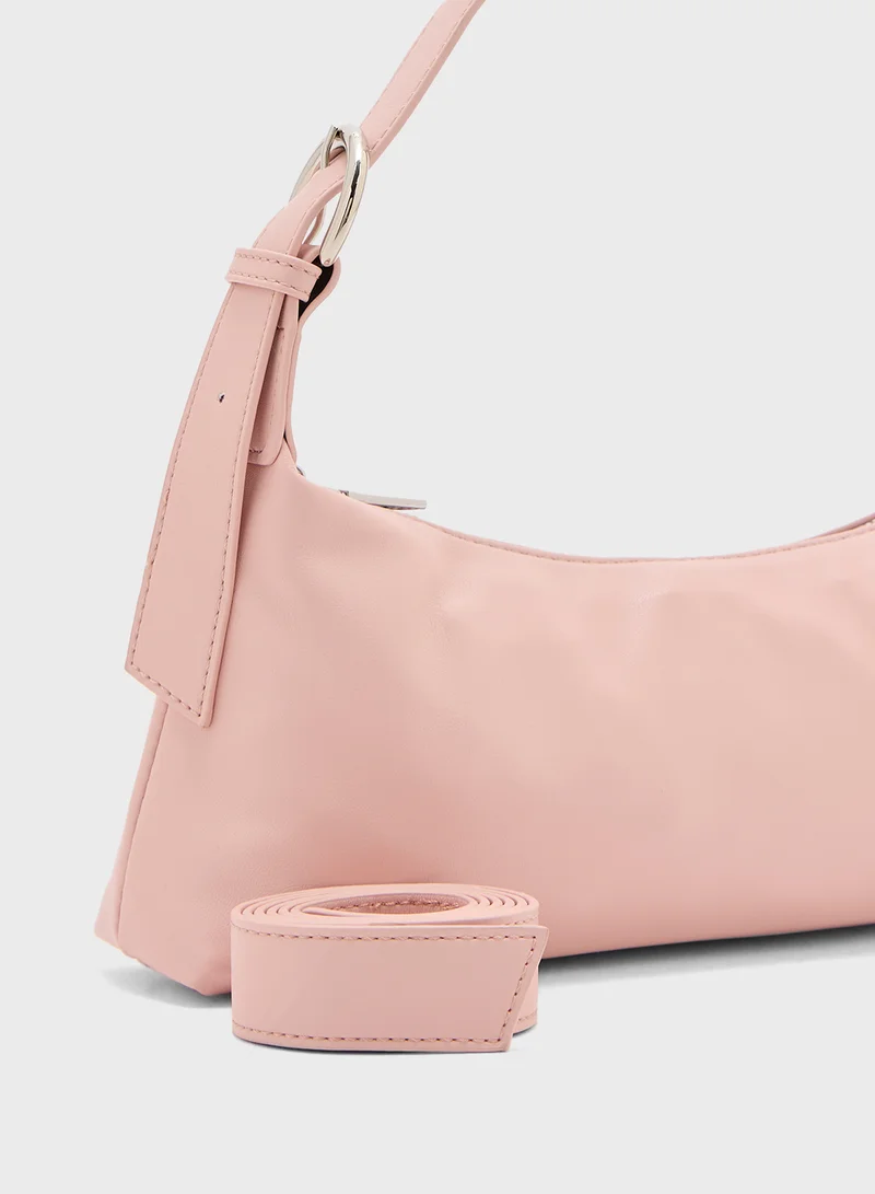 ELLA Metal Zip Detail Shoulder Bag