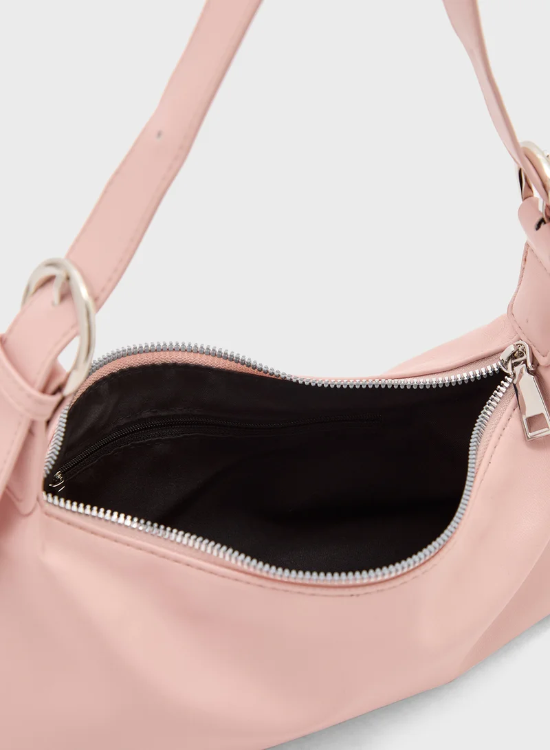 ELLA Metal Zip Detail Shoulder Bag