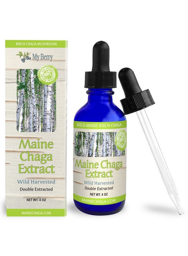 My Berry Organics Chaga Extract Liquid, 4oz Tincture, Double Extraction,100% Wild-Harvested USA & Canadian Grown Chaga, No Part is Cultivated, Not Sourced from Overseas - Image 1