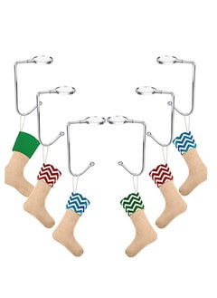 Y&D Hook Hanger Metal, Bag Safety Hang Grip Clips Mantel Hooks Stocking Holders Stockings Clip for Table Party Decoration, Silver  - Image 2