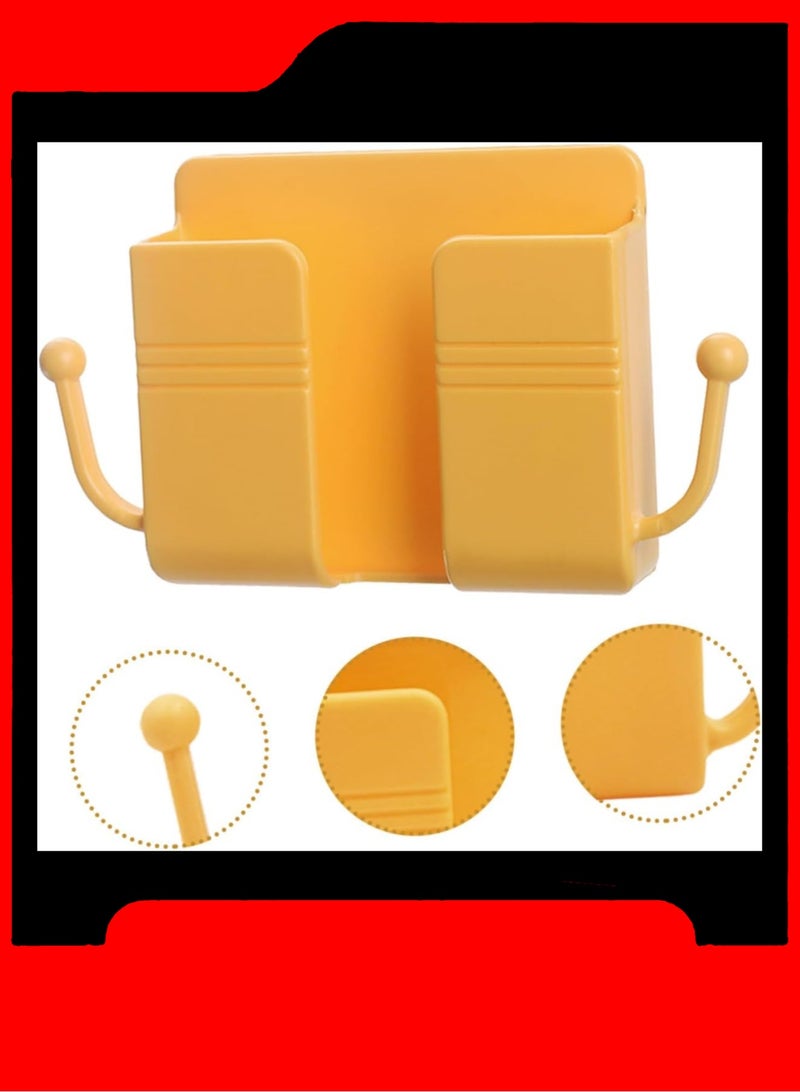 LOWHAT Mobile Phone Holder Hanging Bin Shelf Wall Phone Holder Remote Control Phone Holder for Wall Mobile Holder Multi-Functional Storage Rack Abs Wall Mount Controller - Image 1